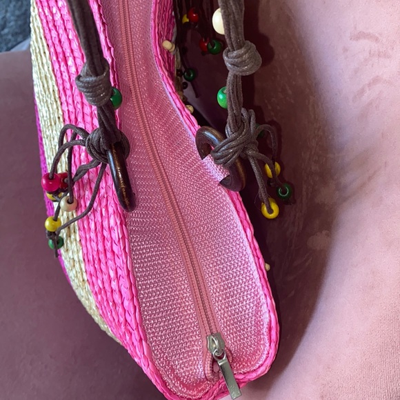 New
starfish raffia beach beaded tote pink Mother’s Day gift - Picture 13 of 14